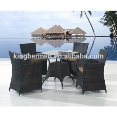 Leisure Garden Furniture Classic Rattan Dining Chairs Outdoor Folding Table