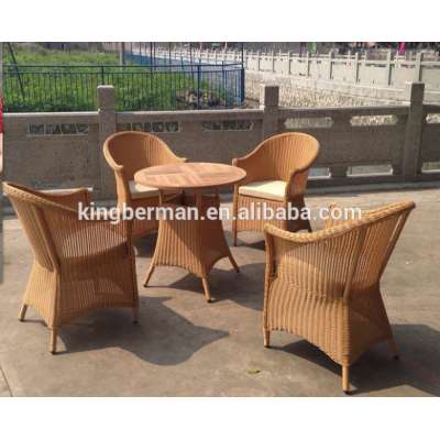 Synthetic Rattan Dining Table and Chair Restaurant round tables and Chairs Used Restaurant Table and Chair